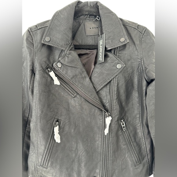 NWT BLANK NYC Faux Leather Moto Jacket in Black - Picture 3 of 11